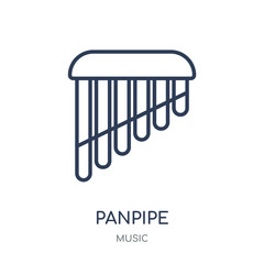 Panpipe icon. Trendy Modern Simple Panpipe linear symbol design from music collection.