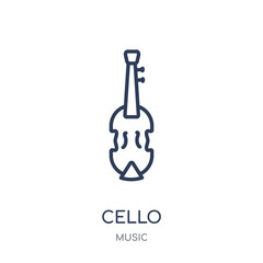 Cello icon. Trendy Modern Simple Cello linear symbol design from music collection.