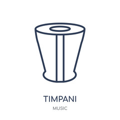 Timpani icon. Trendy Modern Simple Timpani linear symbol design from music collection.