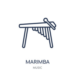 Marimba icon. Trendy Modern Simple Marimba linear symbol design from music collection.