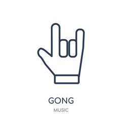 Gong icon. Trendy Modern Simple Gong linear symbol design from music collection.