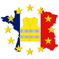 French protests - European crisis concept 2018 