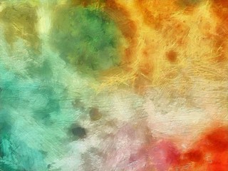 Detailed close-up grunge abstract background. Dry brush strokes hand drawn oil painting on canvas texture. Creative pattern for graphic work, web design or wallpaper. Can be use as vintage print.