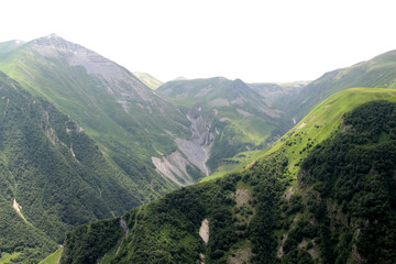 Beautiful view of Georgian mountains Kazbegi