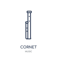 cornet icon. Trendy Modern Simple cornet linear symbol design from music collection.