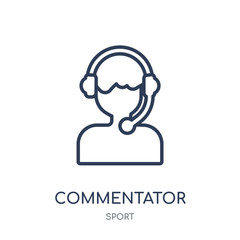 Commentator icon. Commentator linear symbol design from sport collection.
