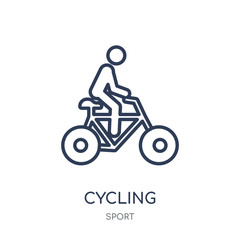 Cycling icon. Cycling linear symbol design from sport collection.