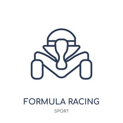 formula racing icon. formula racing linear symbol design from sport collection.