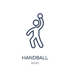 handball icon. handball linear symbol design from sport collection.