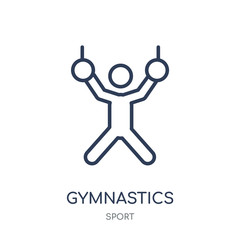 Gymnastics icon. Gymnastics linear symbol design from sport collection.