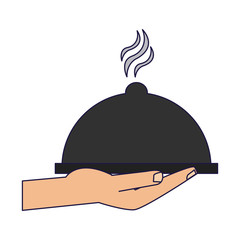 hand with dish dome