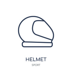 Helmet icon. Helmet linear symbol design from sport collection.