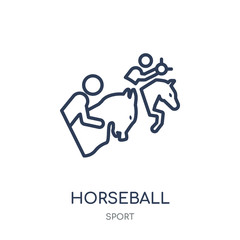 horseball icon. horseball linear symbol design from sport collection.