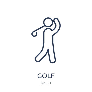 Golf icon. Golf linear symbol design from sport collection.