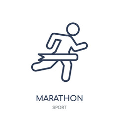 marathon icon. marathon linear symbol design from sport collection.