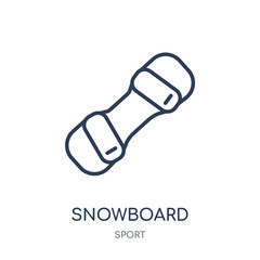 Snowboard icon. Snowboard linear symbol design from sport collection.