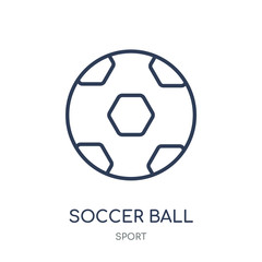 Soccer ball icon. Soccer ball linear symbol design from sport collection.