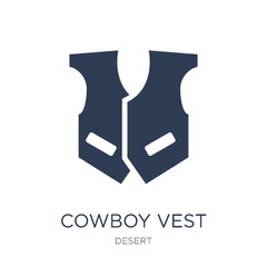 Cowboy Vest icon. Trendy flat vector Cowboy Vest icon on white background from Desert collection