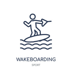 wakeboarding icon. wakeboarding linear symbol design from sport collection.