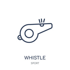 Whistle icon. Whistle linear symbol design from sport collection.
