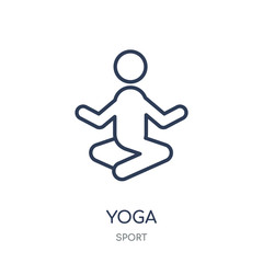 Yoga icon. Yoga linear symbol design from sport collection.