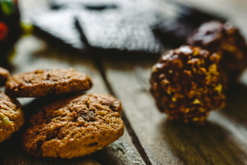 Chip cookies and chocolates pralines to take pleasure in Christmas holidays