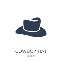 Cowboy Hat icon. Trendy flat vector Cowboy Hat icon on white background from Desert collection
