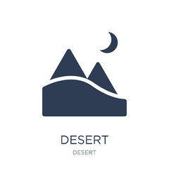 Desert icon. Trendy flat vector Desert icon on white background from Desert collection