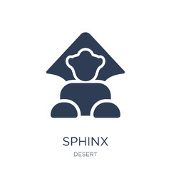 Sphinx icon. Trendy flat vector Sphinx icon on white background from Desert collection