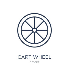 Cart Wheel icon. Trendy flat vector Cart Wheel icon on white background from Desert collection