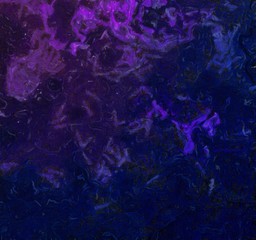 Abstract grunge background. Dirty style pattern. Simple painting art template with large textured brush strokes. Colorful pretty texture drawing by hand. Digital indigo wallpaper. Vintage backdrop.