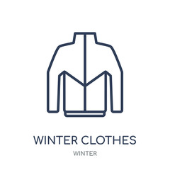 Winter clothes icon. Winter clothes linear symbol design from winter collection.