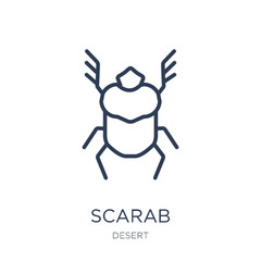 Scarab icon. Trendy flat vector Scarab icon on white background from Desert collection