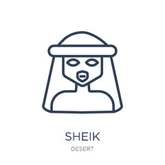 Sheik icon. Trendy flat vector Sheik icon on white background from Desert collection