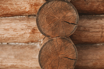 Wooden log house