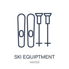 Ski Equiptment icon. Ski Equiptment linear symbol design from winter collection.