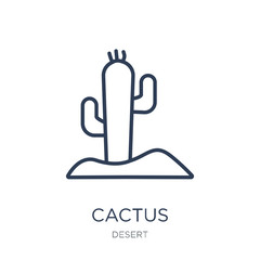 Obraz premium Cactus icon. Trendy flat vector Cactus icon on white background from Desert collection