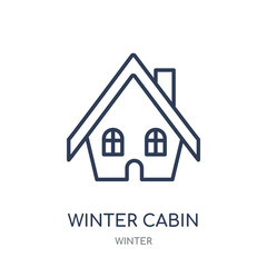 winter Cabin icon. winter Cabin linear symbol design from winter collection.