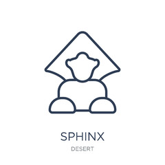Sphinx icon. Trendy flat vector Sphinx icon on white background from Desert collection
