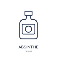 Absinthe icon. Absinthe linear symbol design from drinks collection.