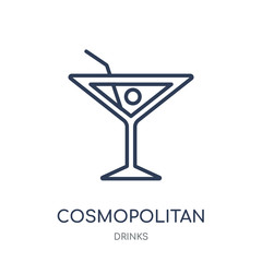 Cosmopolitan icon. Cosmopolitan linear symbol design from drinks collection.