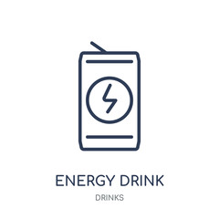 Energy drink icon. Energy drink linear symbol design from drinks collection.
