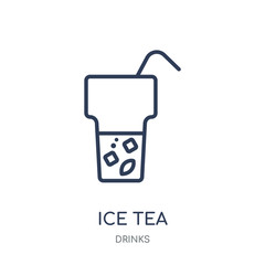 Ice Tea icon. Ice Tea linear symbol design from drinks collection.