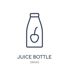 Juice bottle icon. Juice bottle linear symbol design from drinks collection.