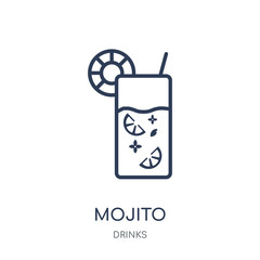 Mojito icon. Mojito linear symbol design from drinks collection.