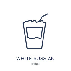 White Russian drink icon. White Russian drink linear symbol design from drinks collection.