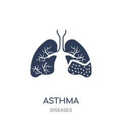 Asthma icon. Asthma filled symbol design from Diseases collection.