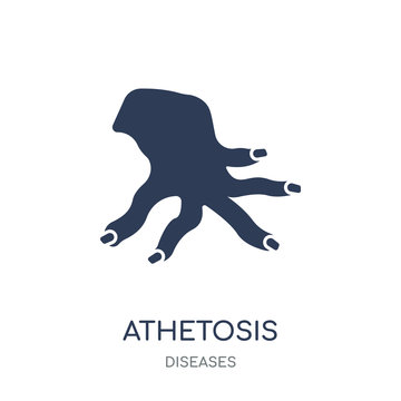 Athetosis icon. Athetosis filled symbol design from Diseases collection.
