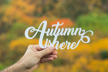 Autumn is here paper letters.