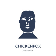 Chickenpox icon. Chickenpox filled symbol design from Diseases collection.